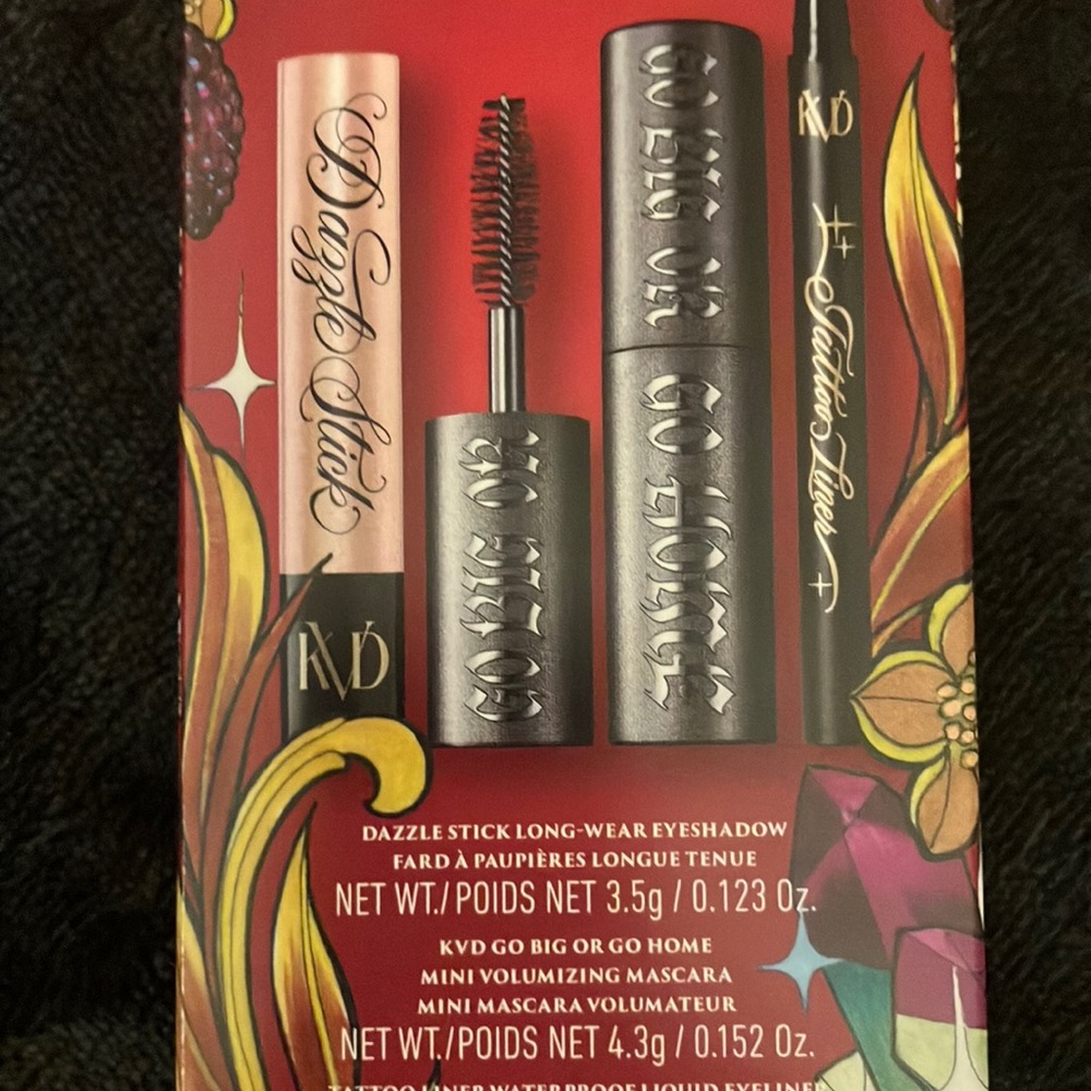 KVD dazzle stick hail surge and go big or go home mini mascara 2 piece set